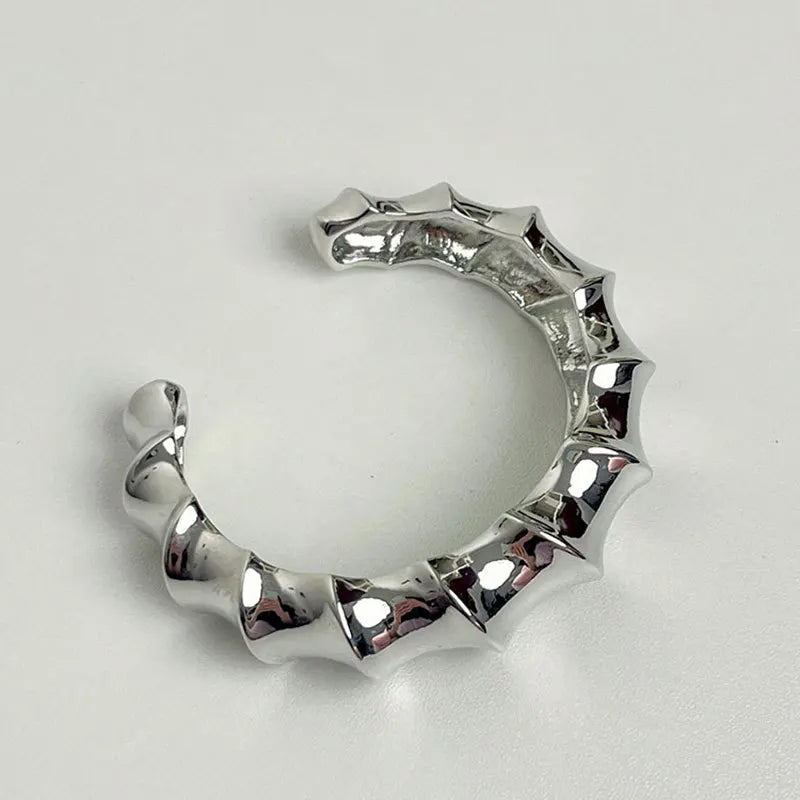 Heavy Exaggerated Metal Twisted Choker Necklace