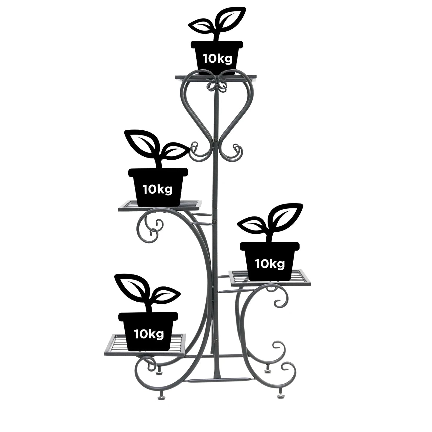 Metal outdoor indoor garden plant stand