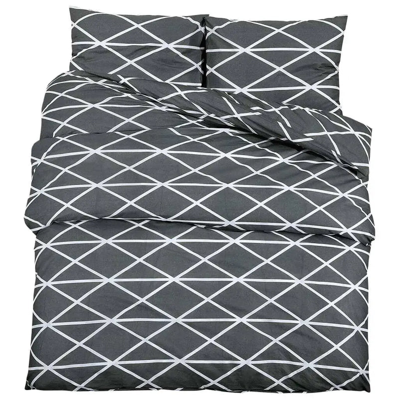Luxury grey cotton duvet cover set