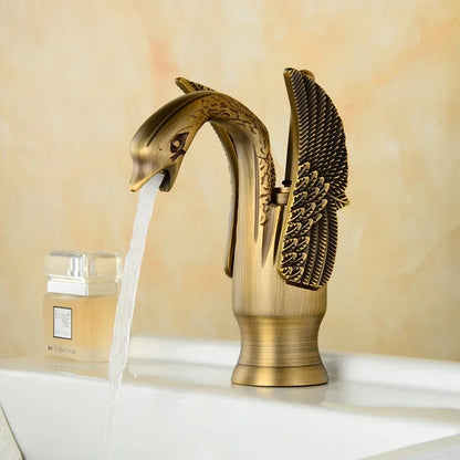 Single lever stream spout hot cold water mixer