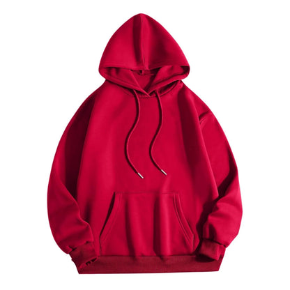Women's fleece hooded flower embroidered sweatshirt