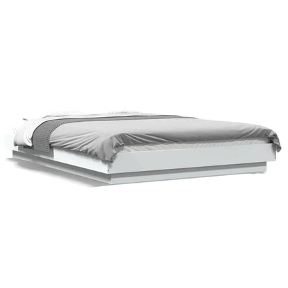 Stylish white bed frame