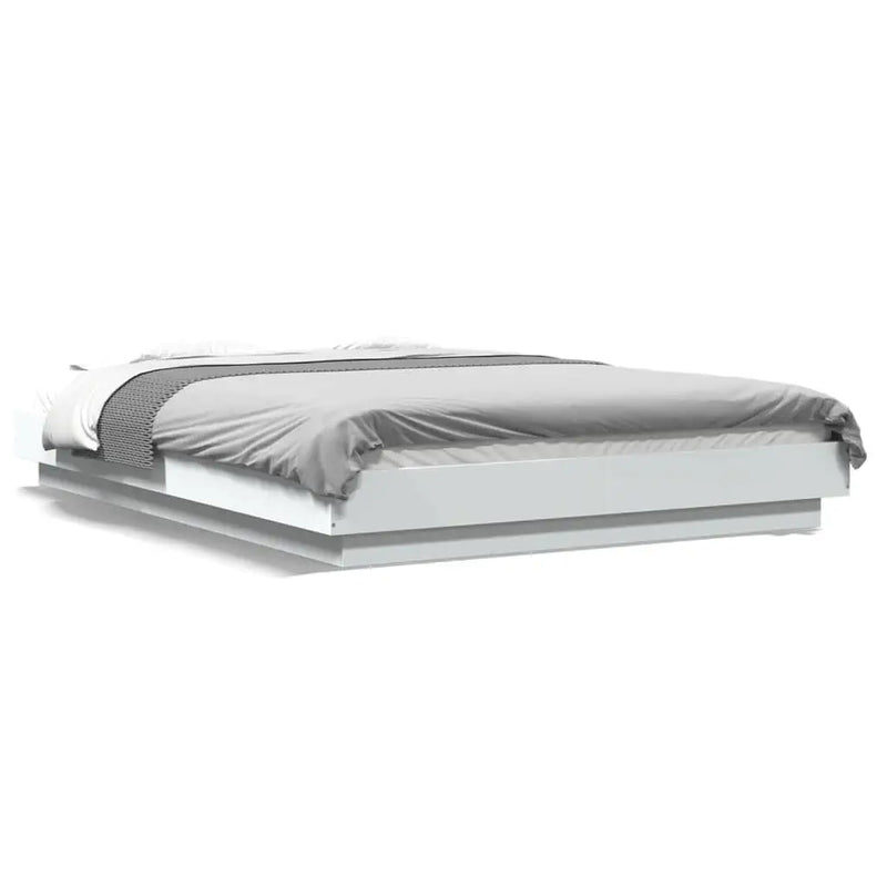 Stylish white bed frame