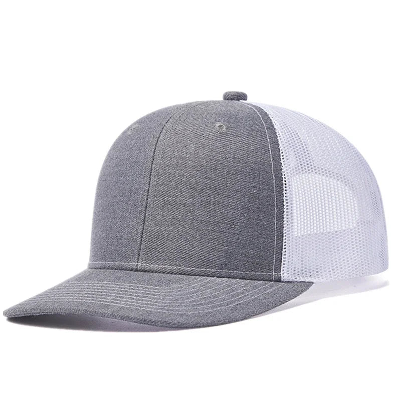 Breathable curved brim style trucker cap