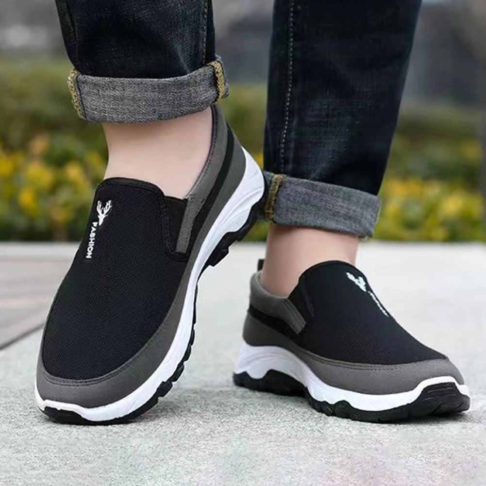 Breathable slip on male casual sneakers
