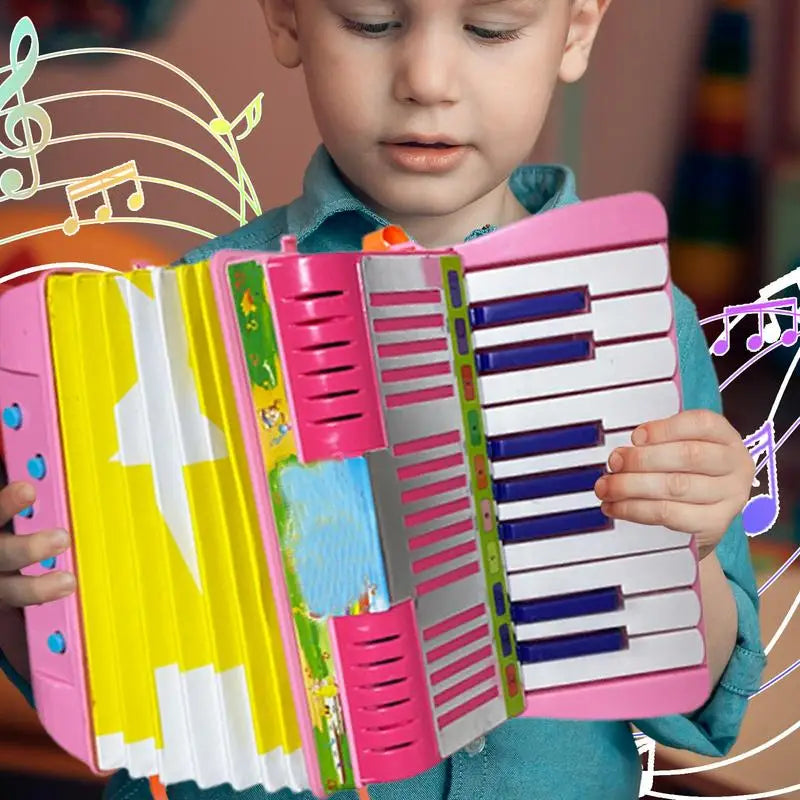 Lightweight 17Keys Button Accordion Toy