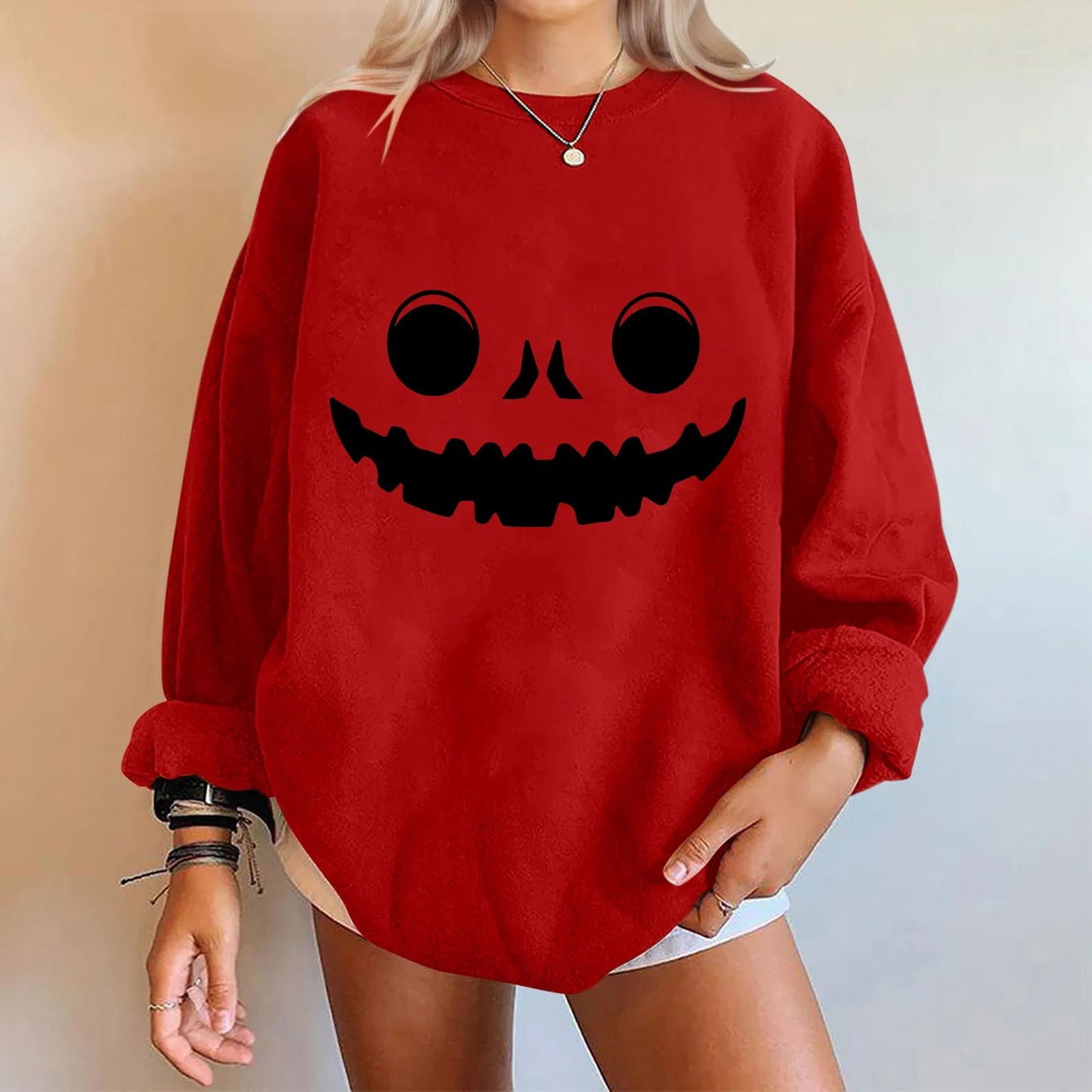 Fashion retro 3d printed halloween sweatshirt