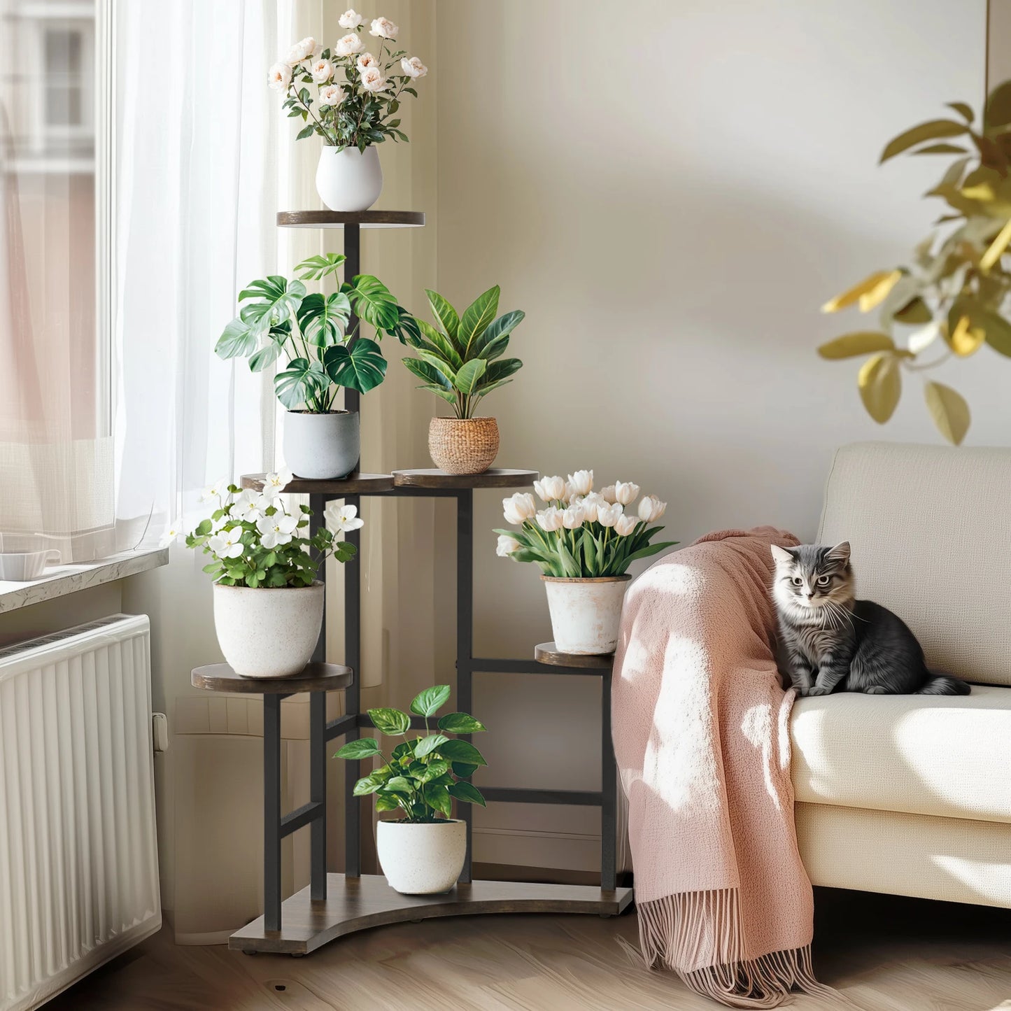 5 tiered corner plant stand
