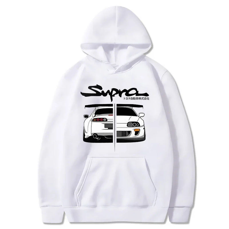 Manga Print Loose Long Sleeve Hoodie
