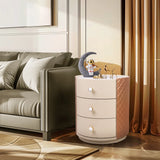 Round Bedside Nightstand Table