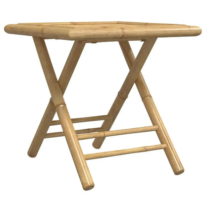 Portable folding bamboo garden table