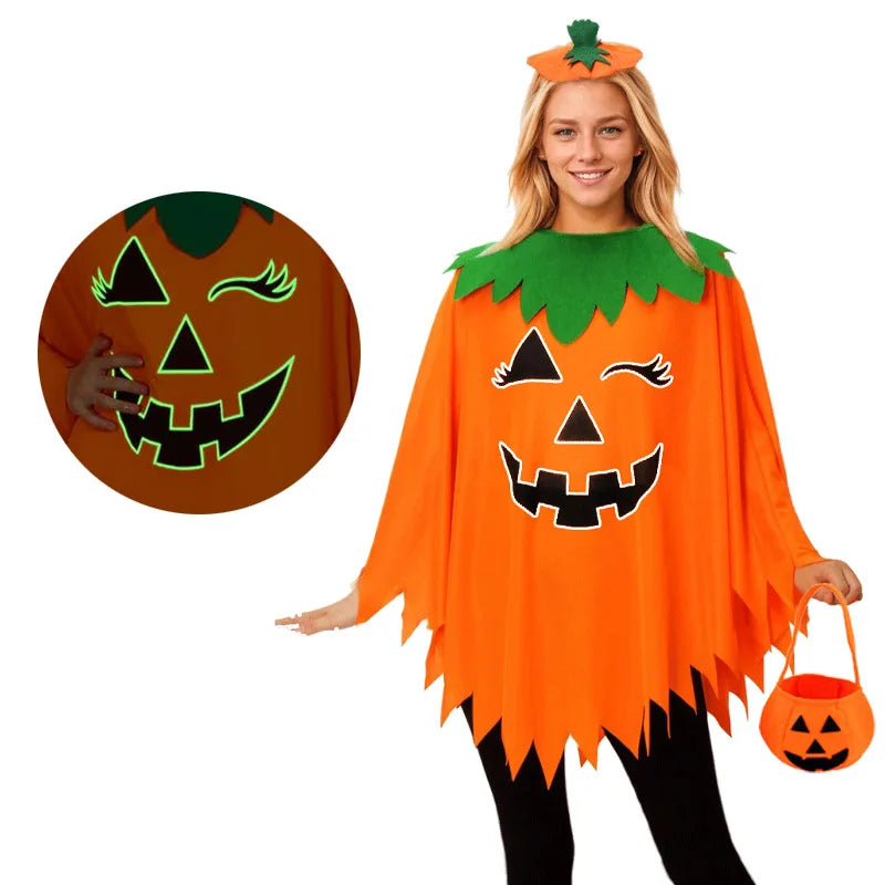 Luminous Pumpkin Cape Halloween Costumes