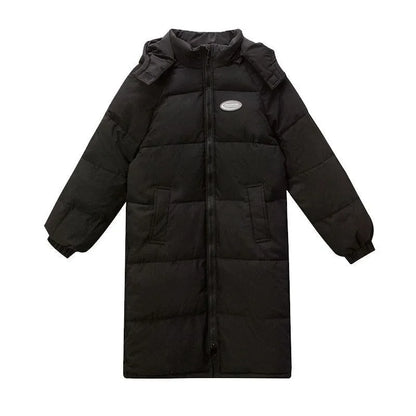 Hooded windproof warm long parkas cotton jacket
