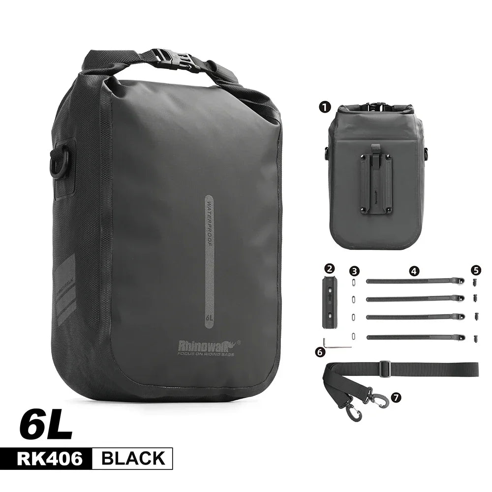 Waterproof quick release bike front fork bag