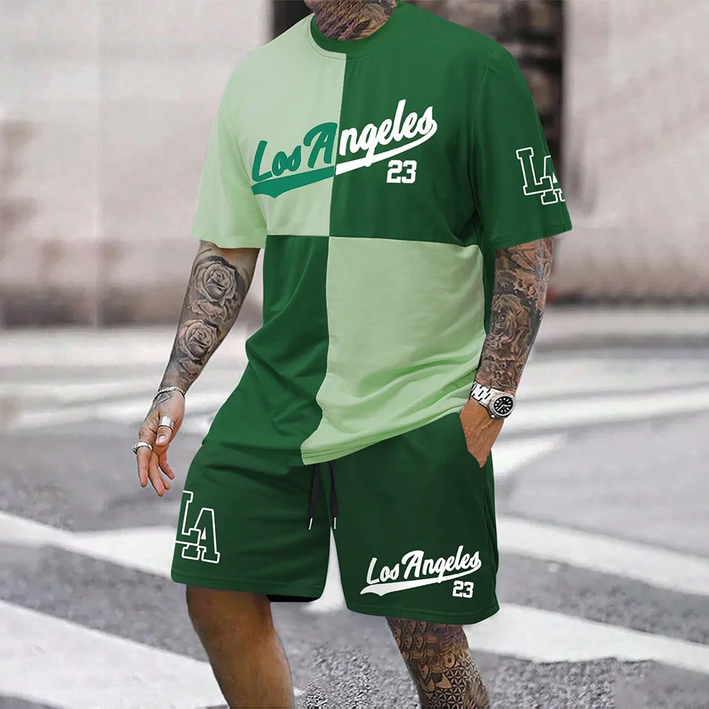 Loose digital print quick drying men's set