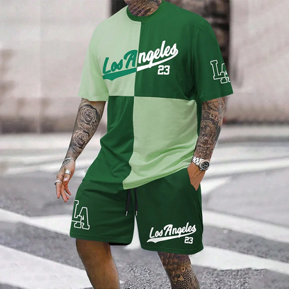 Loose digital print quick drying men's set