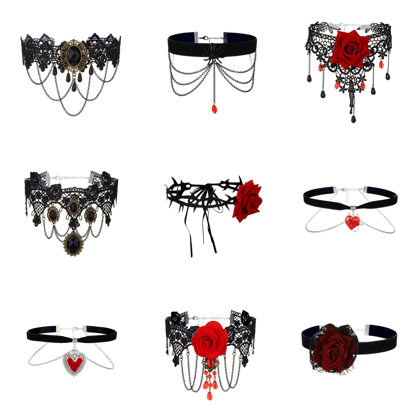 Gothic Style Choker Halloween Necklace