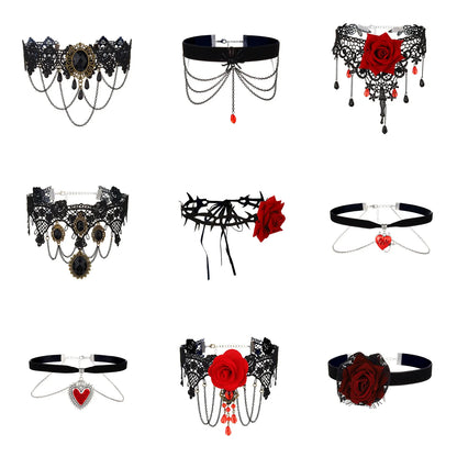 Gothic Style Choker Halloween Necklace