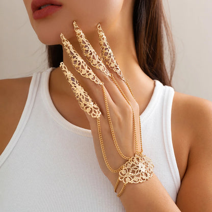 Creative Exaggerated Finger Wrist Chain Bracelets