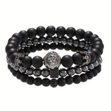 Set of 3 Beaded Elastic Bracelet