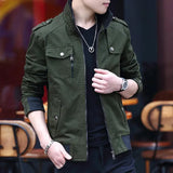 Fashion Stand Collar Cargo Jacket Coat