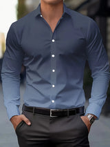 Comfortable Striped Soft Lapel Shirt