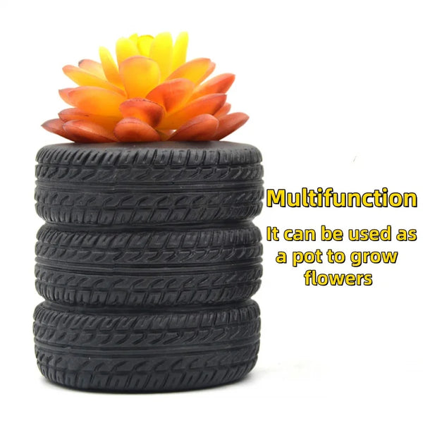 Tire Shaped Planter Pencil Pen Holder