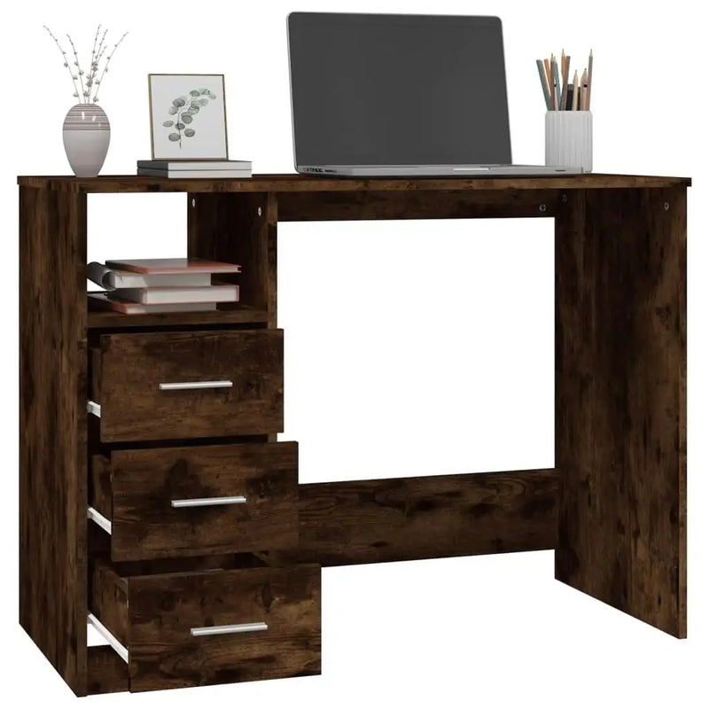 Stylish Engineered Wood Computer Desk with Drawers
