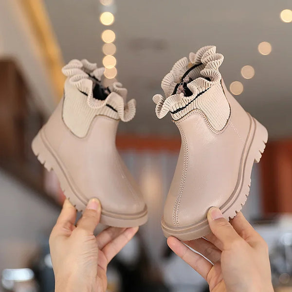PU Leather Waterproof Winter Kid's Boots