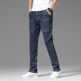 High Elasticity Slim Mid-waist Jeans