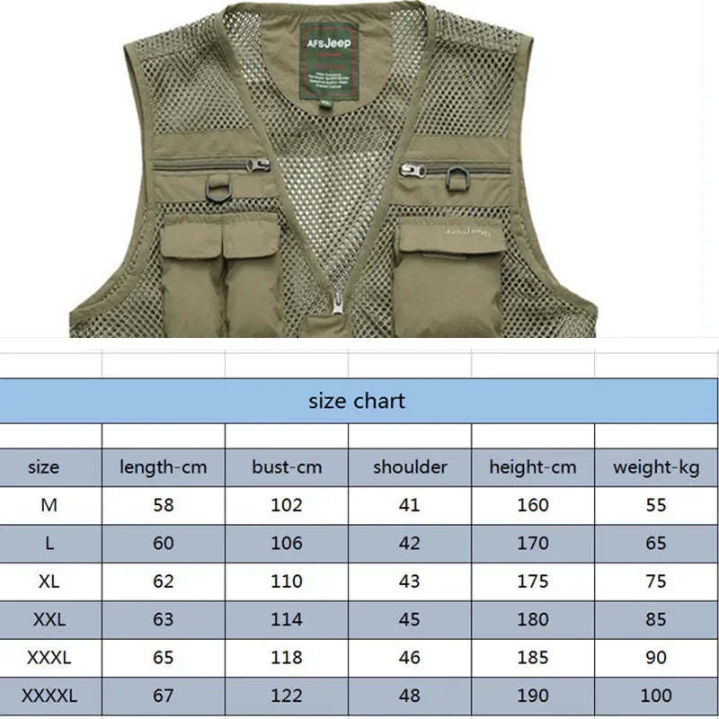 Tactical quick-drying male vest