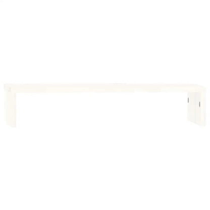 White pine monitor stand for computer & laptop