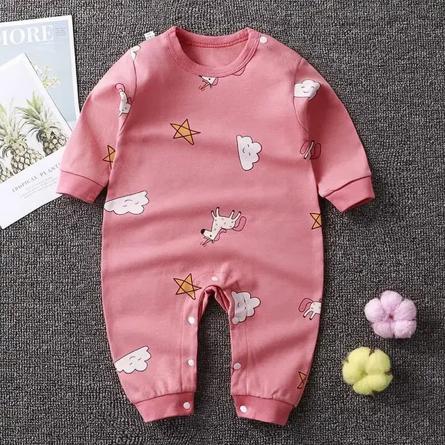 Newborn Cotton Cartoon Unisex Jumpsuit