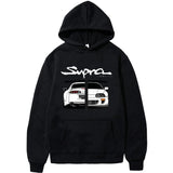 Manga Print Loose Long Sleeve Hoodie