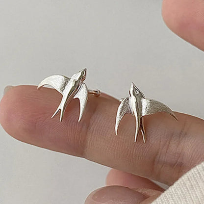 Swallow Bird Clip on Earrings