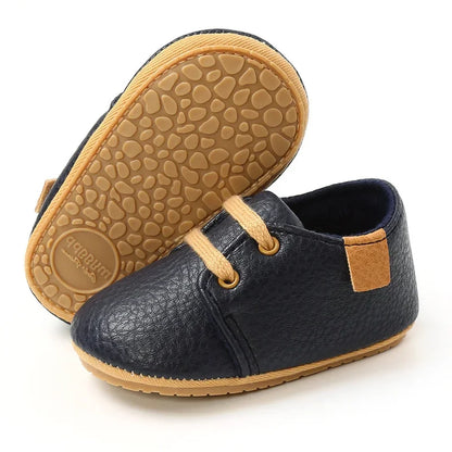Solid leather non-slip sole baby shoes