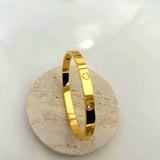 Stainless Steel Heart Zircon Bracelet