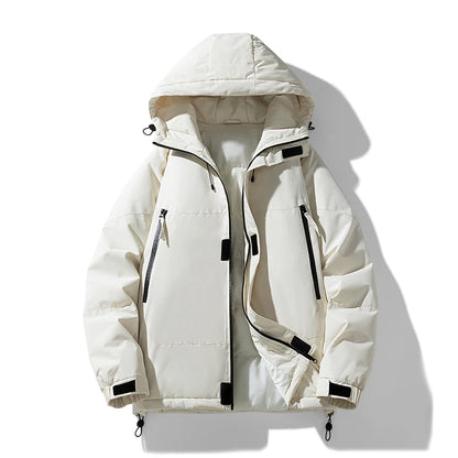 Casual waterproof thick fleece parkas jacket