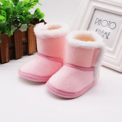 Soft sole fur snow boots