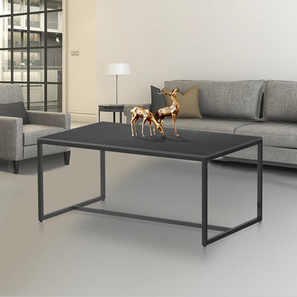 Marble and metal frame coffee table