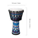 Goatskin 8inch Hand Drum with Vibrant Art Patterns