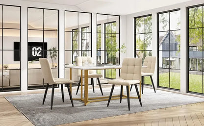 Rectangular adjustable feet dining table