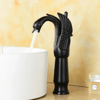 Single lever stream spout hot cold water mixer