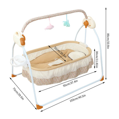 Portable Electric Bluetooth Baby Swing Cradle