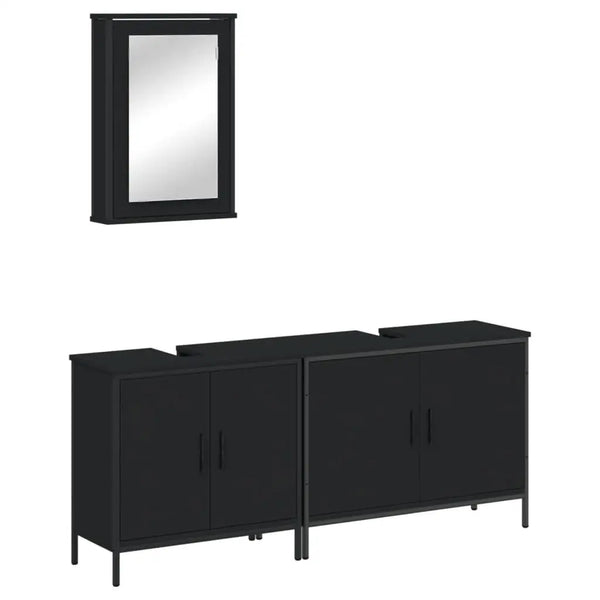 3-Piece Engineered Wood Bathroom Furniture Set