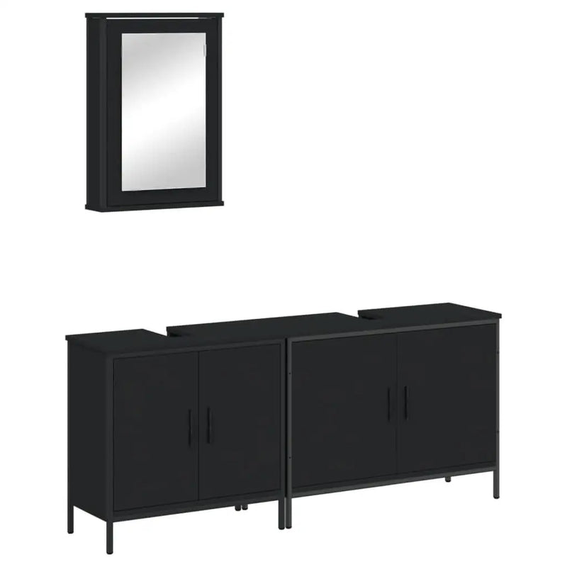 3-Piece Engineered Wood Bathroom Furniture Set