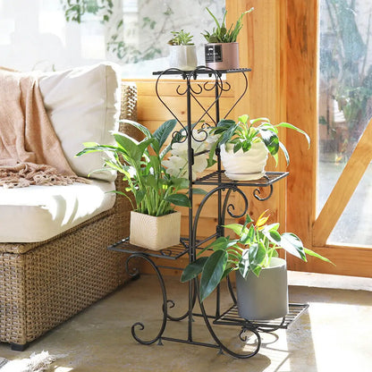 Metal outdoor indoor garden plant stand