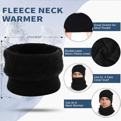 Stylish and cozy winter beanie set