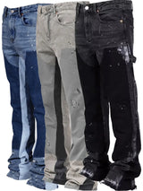 Men's Painting Patch Baggy Stacked Jeans