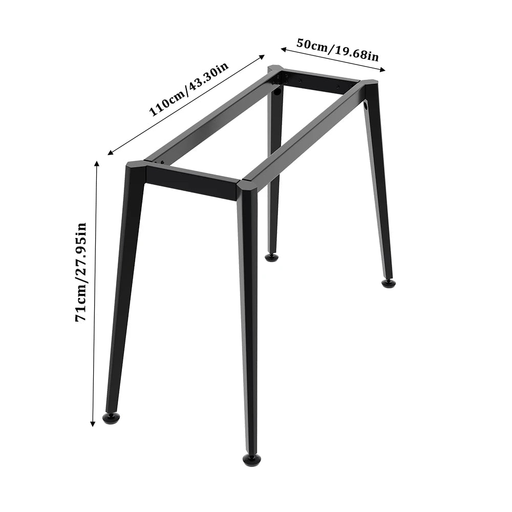 Anti-slip height metal table legs